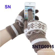 2015 Fashion Hot Sell Acrylic Jacquard Touch Screen Gloves